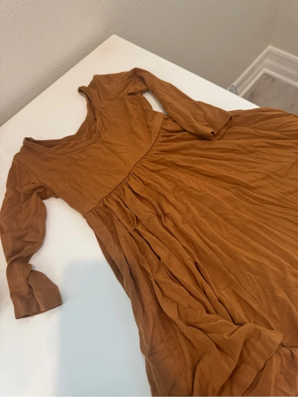 Kyte BABY Rust Brown Long Sleeve Twirl Dress